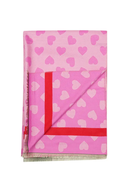 Heart Scarf - Pinks