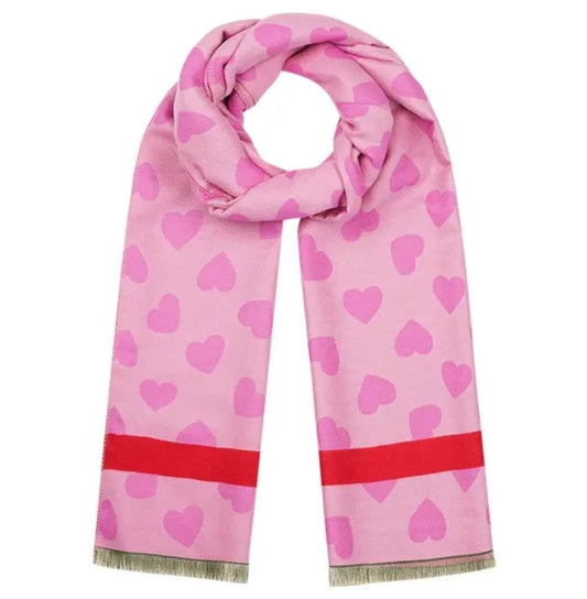 Heart Scarf - Pinks