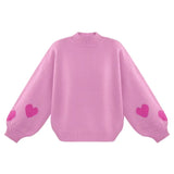 Heart Sleeve Jumper -Light Pink