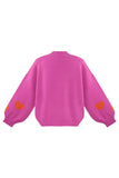 Heart Sleeve Jumper -Pink/Orange