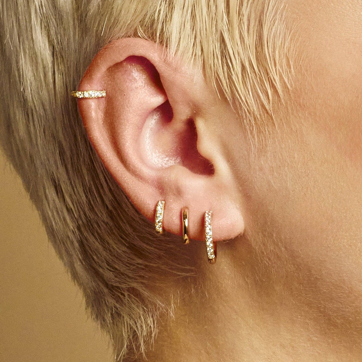 Mini Sparkling Huggie Hoop Earrings