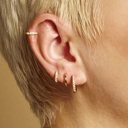 Mini Sparkling Huggie Hoop Earrings