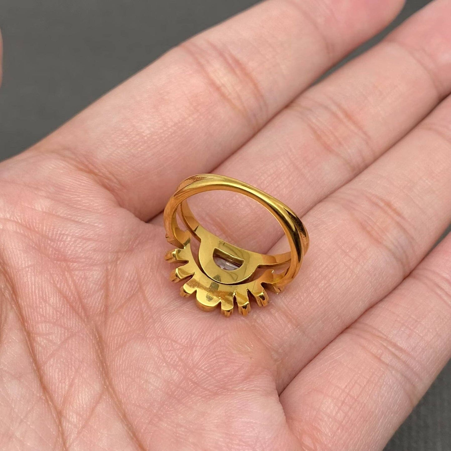Art Deco Zircon Statement Ring