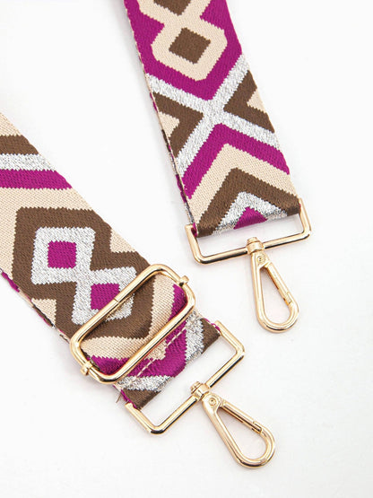 Correa para bolso Aztek - Amarillo/Dorado/Rosa