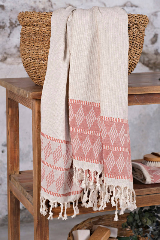 Large Peshtemal Towel - Red