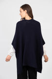 Knitted Poncho - Navy Blue