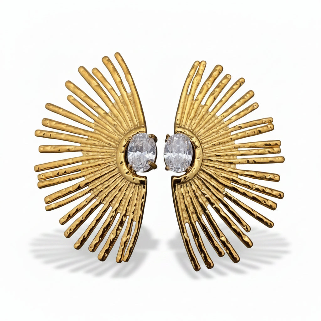 Statement Sun ray Earrings