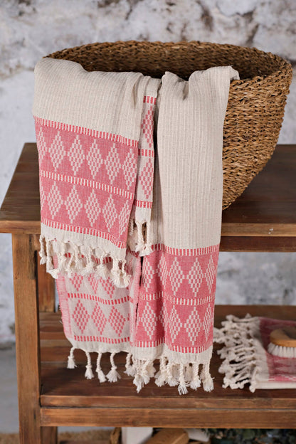 Large Peshtemal Towel - Red