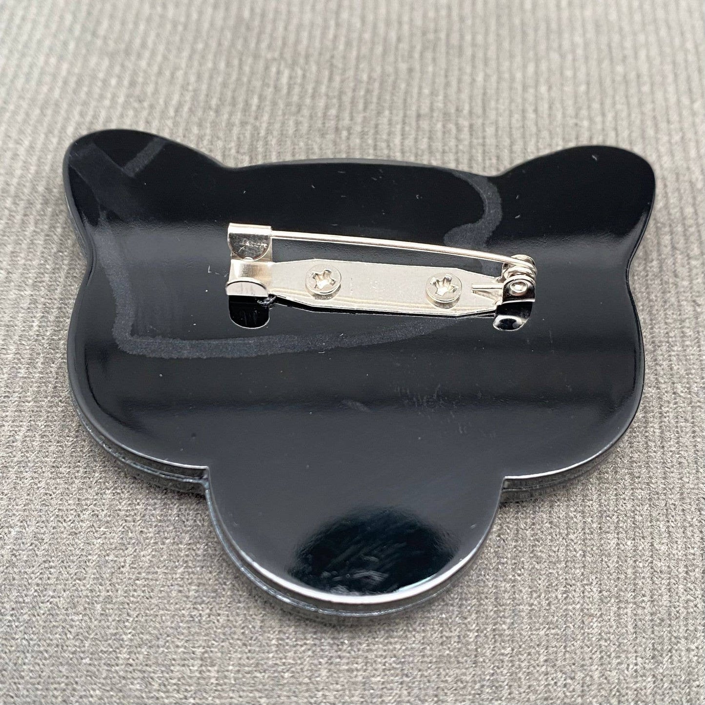 Black Panther's Head Acrylic Brooch