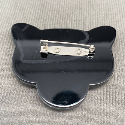 Black Panther's Head Acrylic Brooch