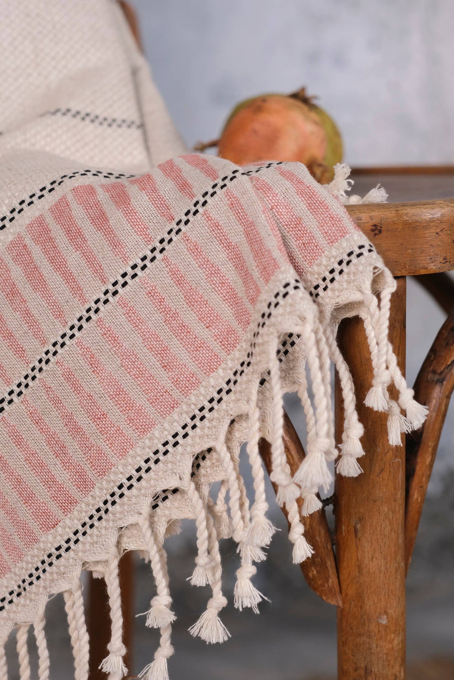 Large Bath Beach Peshtemal Towel - Dusty Rose