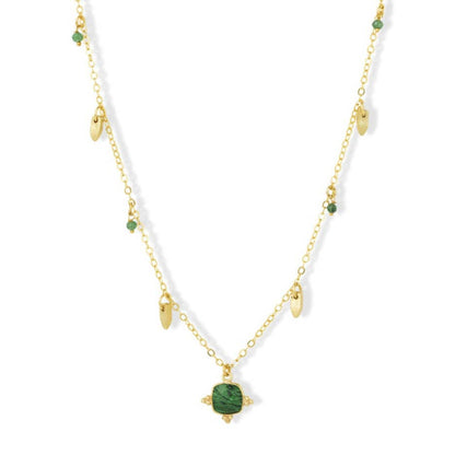 Malachite Droplet Necklace