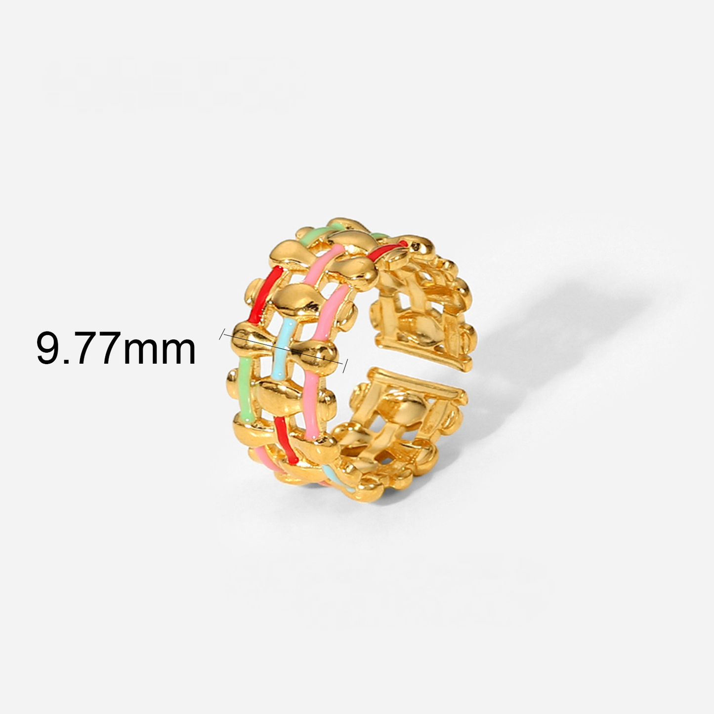Adjustable Textured Snake Ring