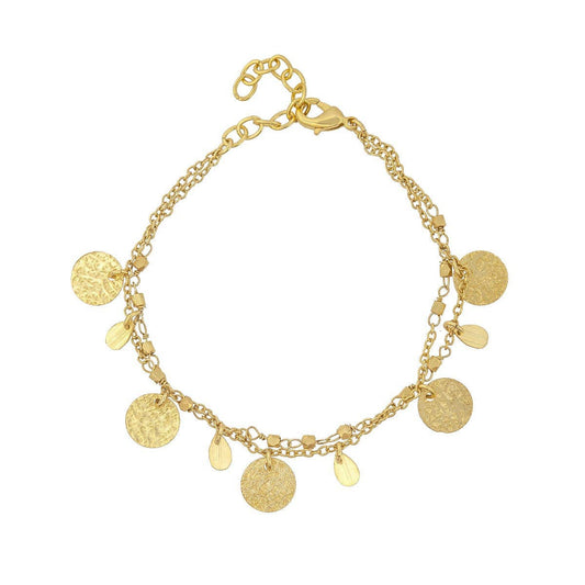 Gold Coin Charm Bracelet