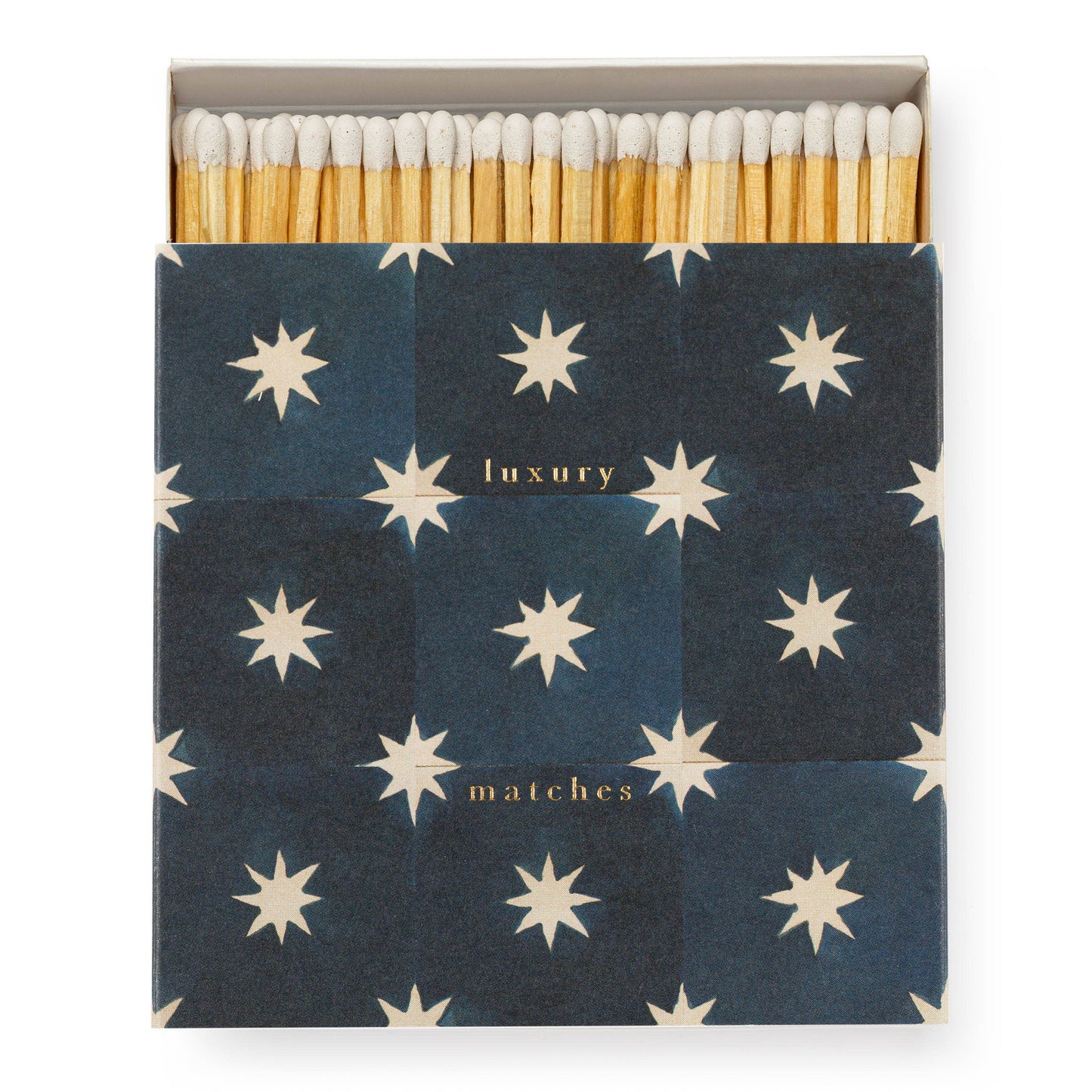 Navy Star Tile | Square - Christmas Safety Matches🎄