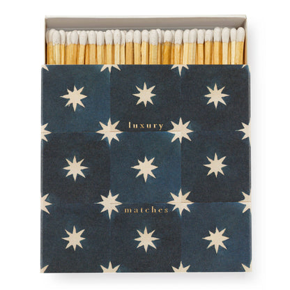 Navy Star Tile | Square - Christmas Safety Matches🎄
