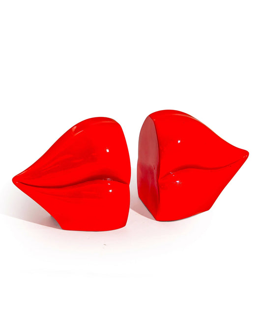 Set of Red Lips Bookends