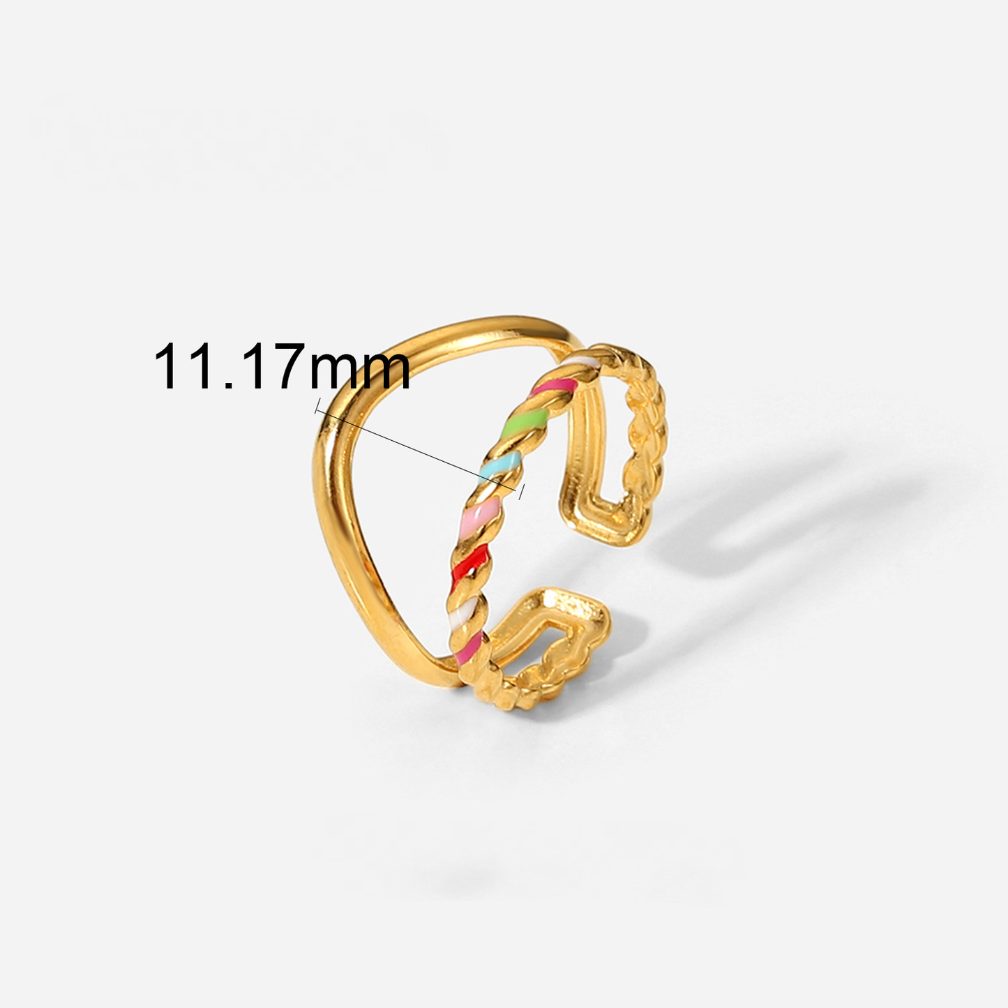 Coloured Woven Enamel Ring