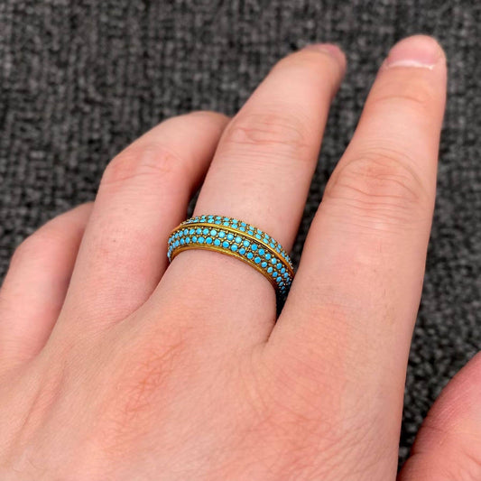 Chunky Turquoise Studded Ring