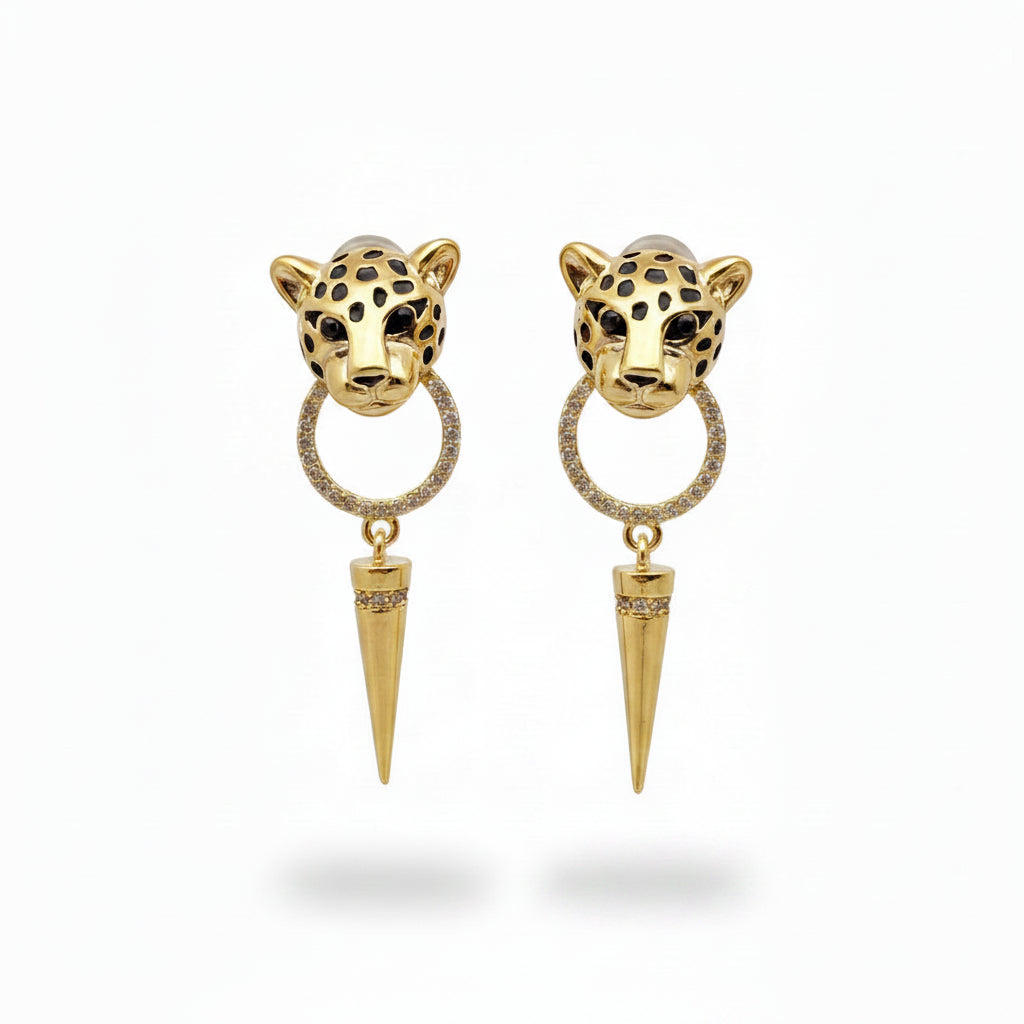 Leopard Head Earrings