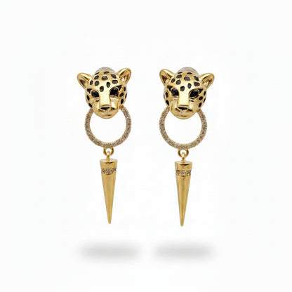 Leopard Head Earrings