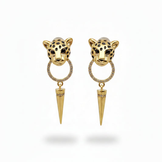 Leopard Head Earrings