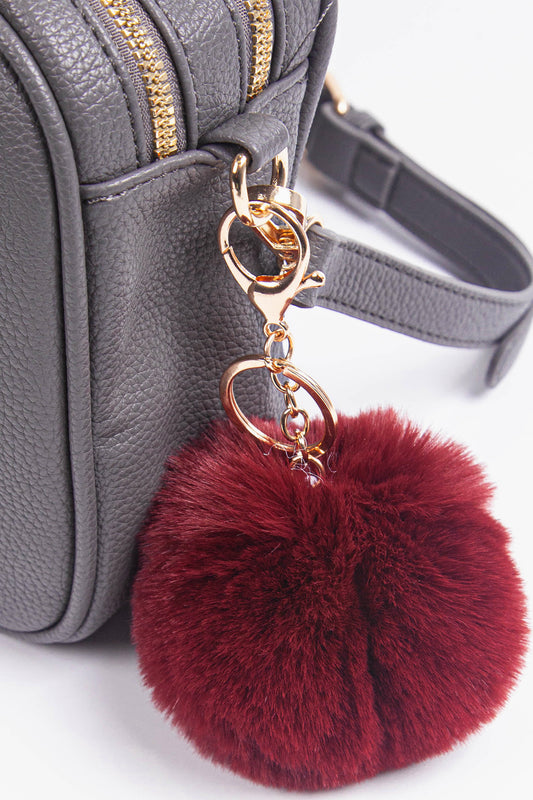 Berry Faux Fux Pom Pom Keyring