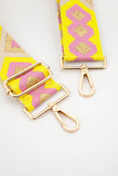 Aztek bag strap - Yellow/Gold/Pink