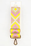 Aztek bag strap - Yellow/Gold/Pink