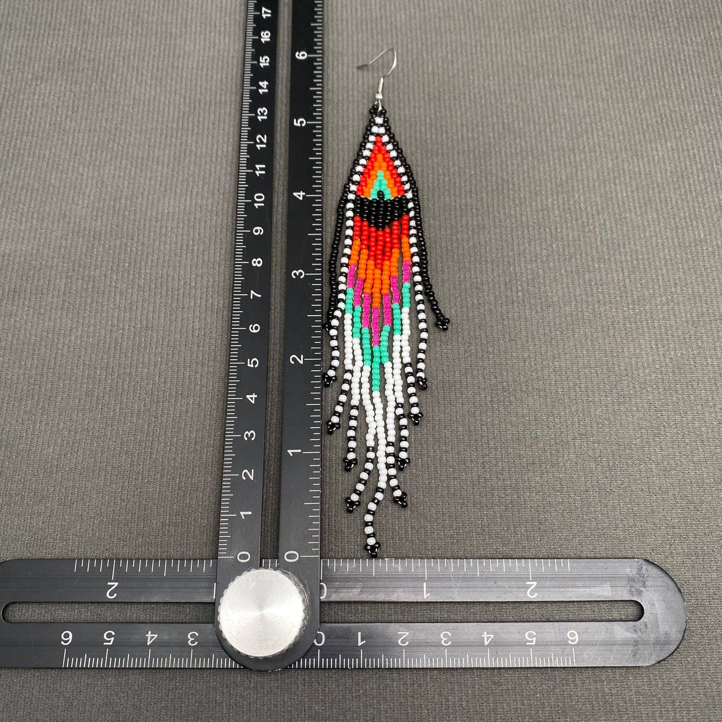 Seed Beads Fringe Dangle Earrings