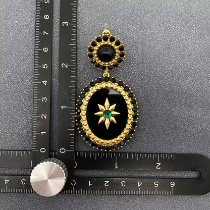 Vintage Oval Dangle Earrings