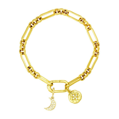 Gold Links Chain Bracelet