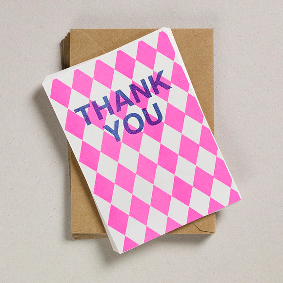 Thank you cards - Pink Diamond x 12