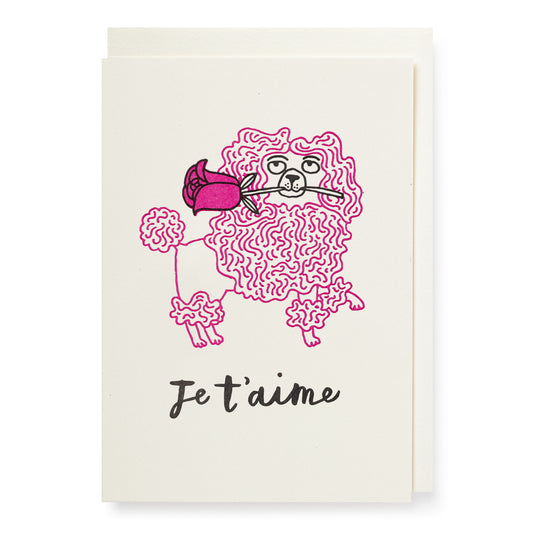 Card - Poodle Je T'aime