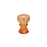 Small Glass Candle Holder - Orange