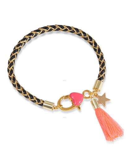 Pulsera trenzada negra