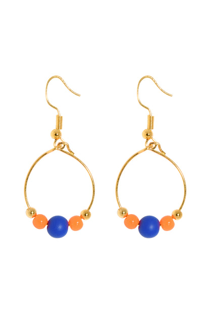 BOUCLES D'OREILLES BOPPER - BLEU/ORANGE