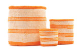 Panier de rangement - Grande rayure orange