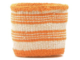 Panier de rangement - Grande rayure orange