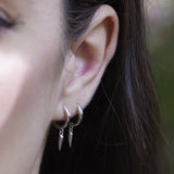 Claw Charm Huggie Earrings - Gold