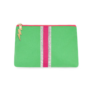 EMERALD LUCKY STRIPE CLUTCH