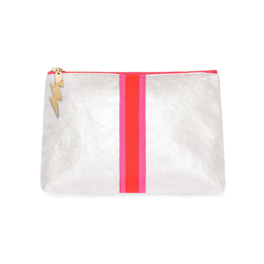 SHEENY SILVER CLUTCH