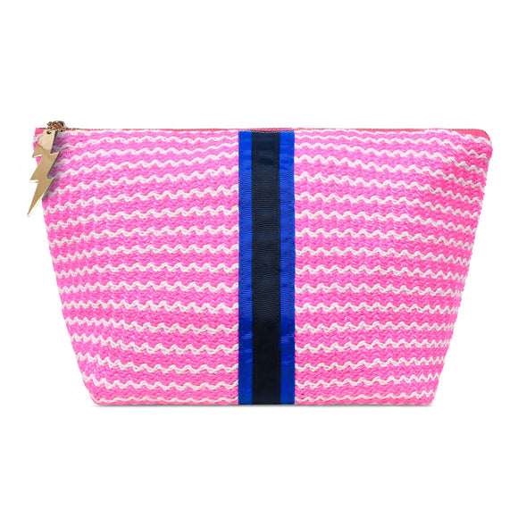 Large Pink Wiggle Weave Bag