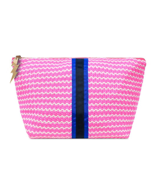 Large Pink Wiggle Weave Bag