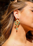 Boucles d'oreilles ottomanes turquoise