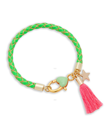 Pulsera trenzada verde