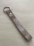 Metallic Leather Loop Keyring