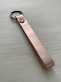 Metallic Leather Loop Keyring