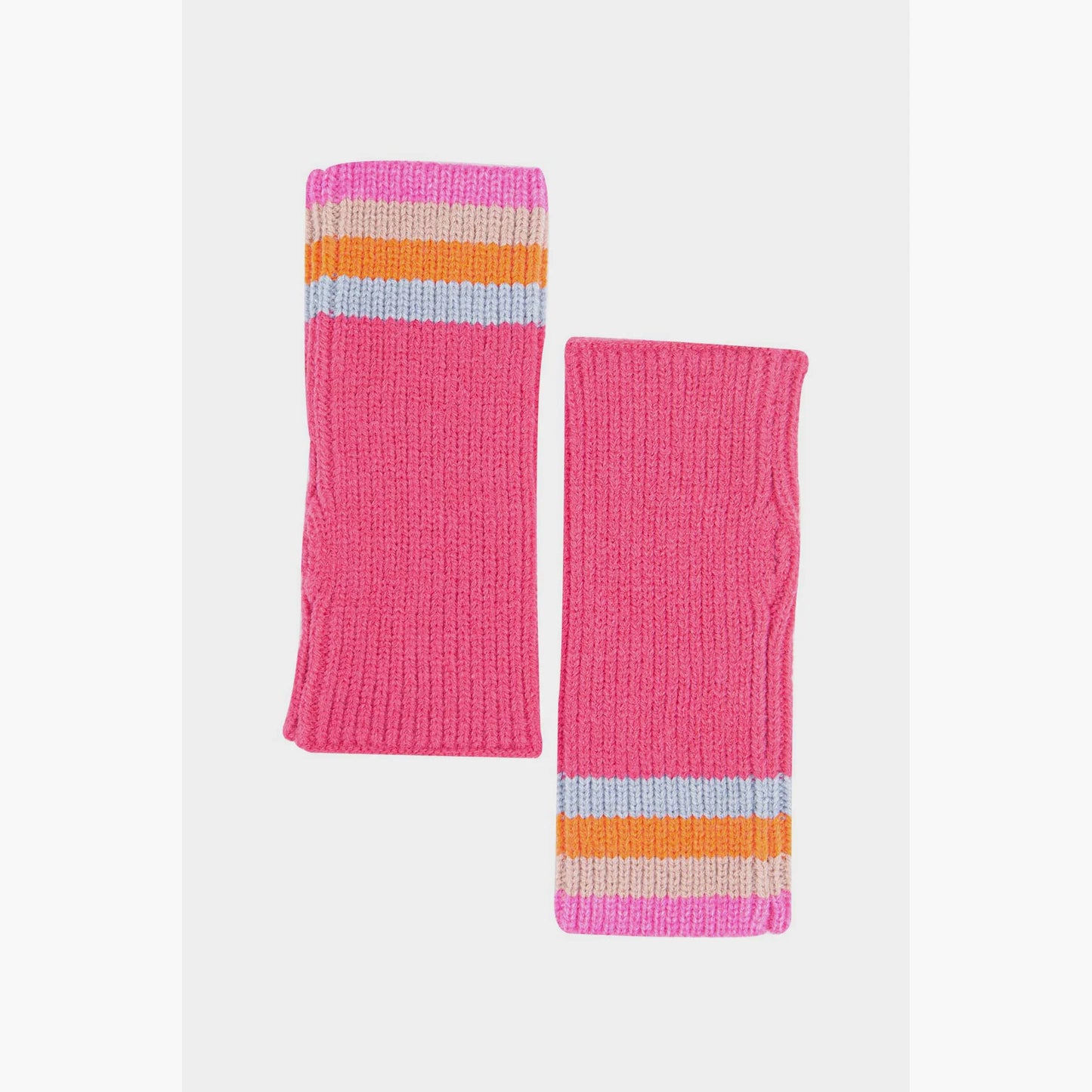 Pink Stripe Wrist Warmers