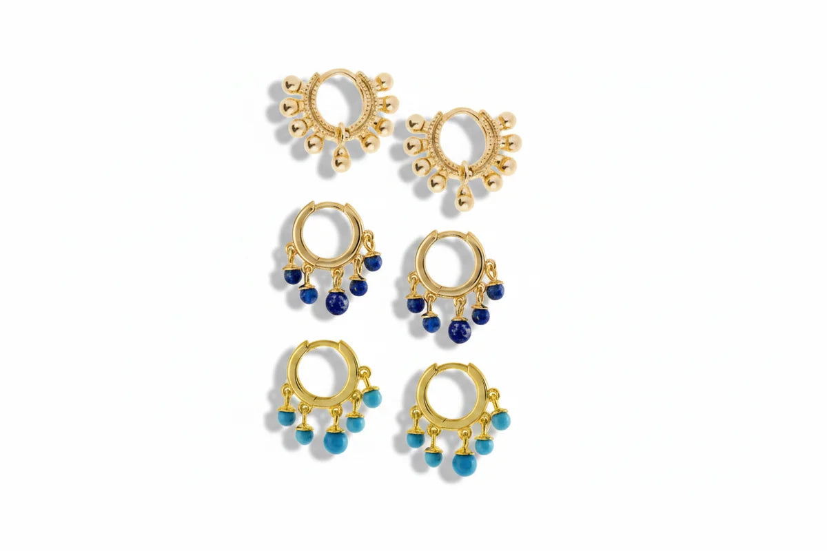 Boucles d'oreilles en cristal avec breloques en forme de cœur en cristal